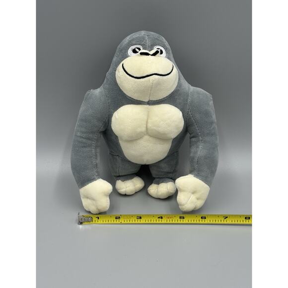 Gray Gorilla Plush 9 Inch Stuffed Animal Gorillas Playsets 2021 - Picture 3 of 6
